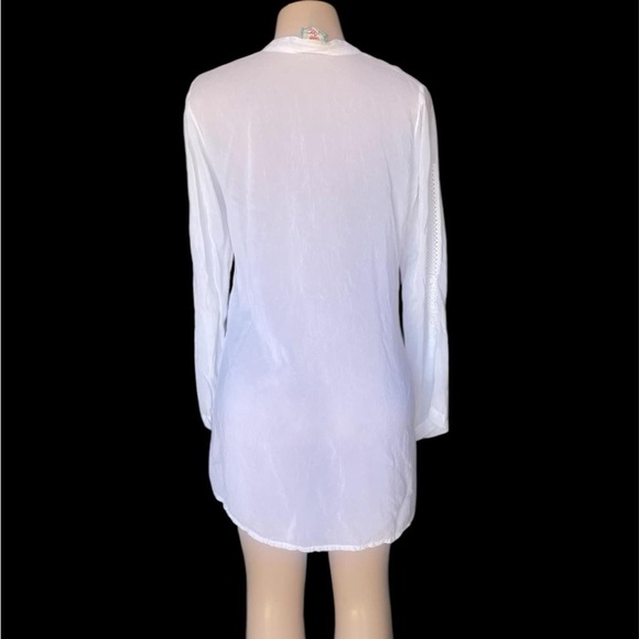 Johnny Was White Embroidered Blouse - Picture 4 of 5